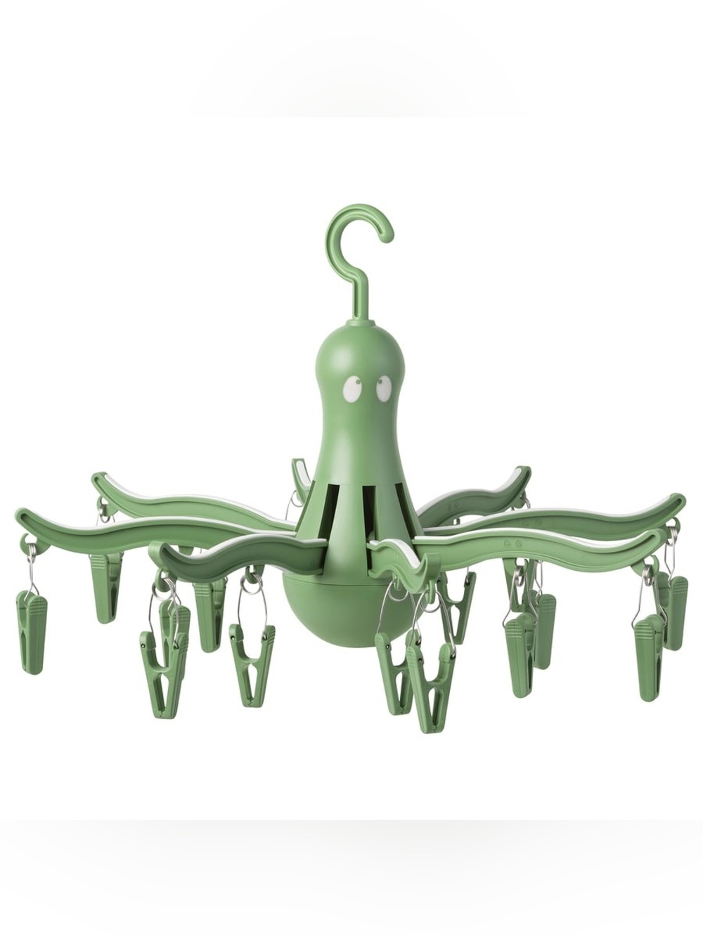 IKEA PRESSA Laundry Hanging Dryer Green | 16 Clip Clothes Hanger Rack | Sock Und